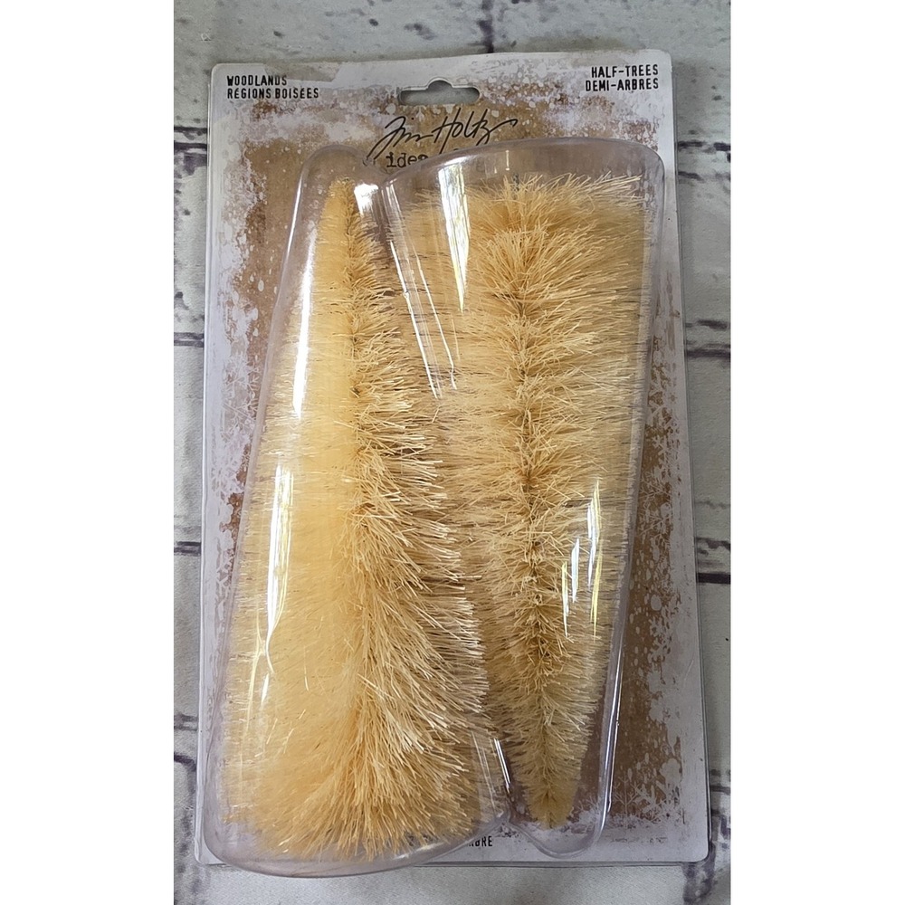 Tim Holtz Idea-ology - Half Trees Woodlands - Christmas Winter Bristle Brush